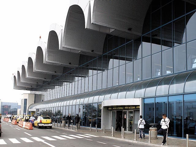 Bucharest Henri Coanda Airport terminal and ground transport area