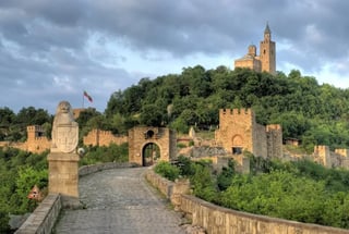 Medieval fortress on a hilltop